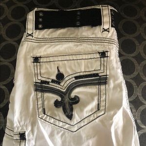 Rock Revival Men’s white shorts, size 36